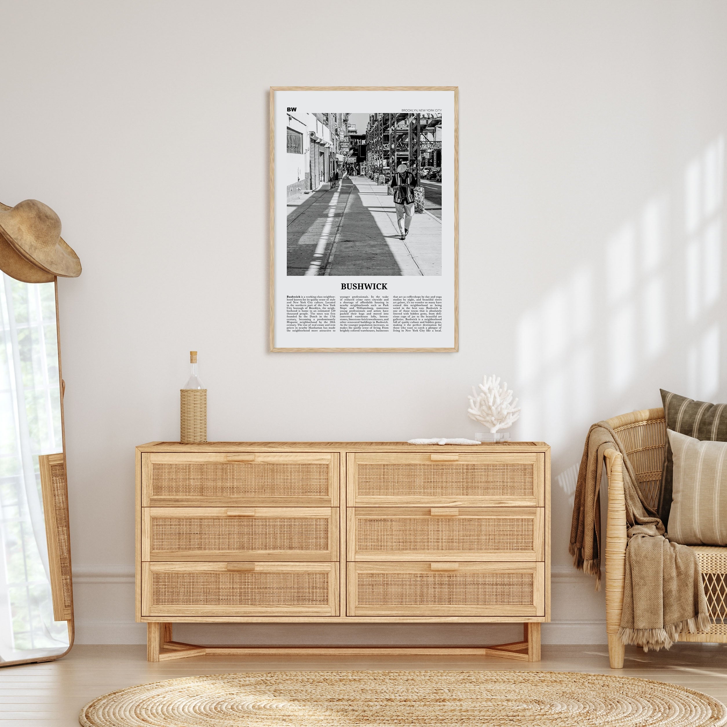 Bushwick Travel B&W Poster