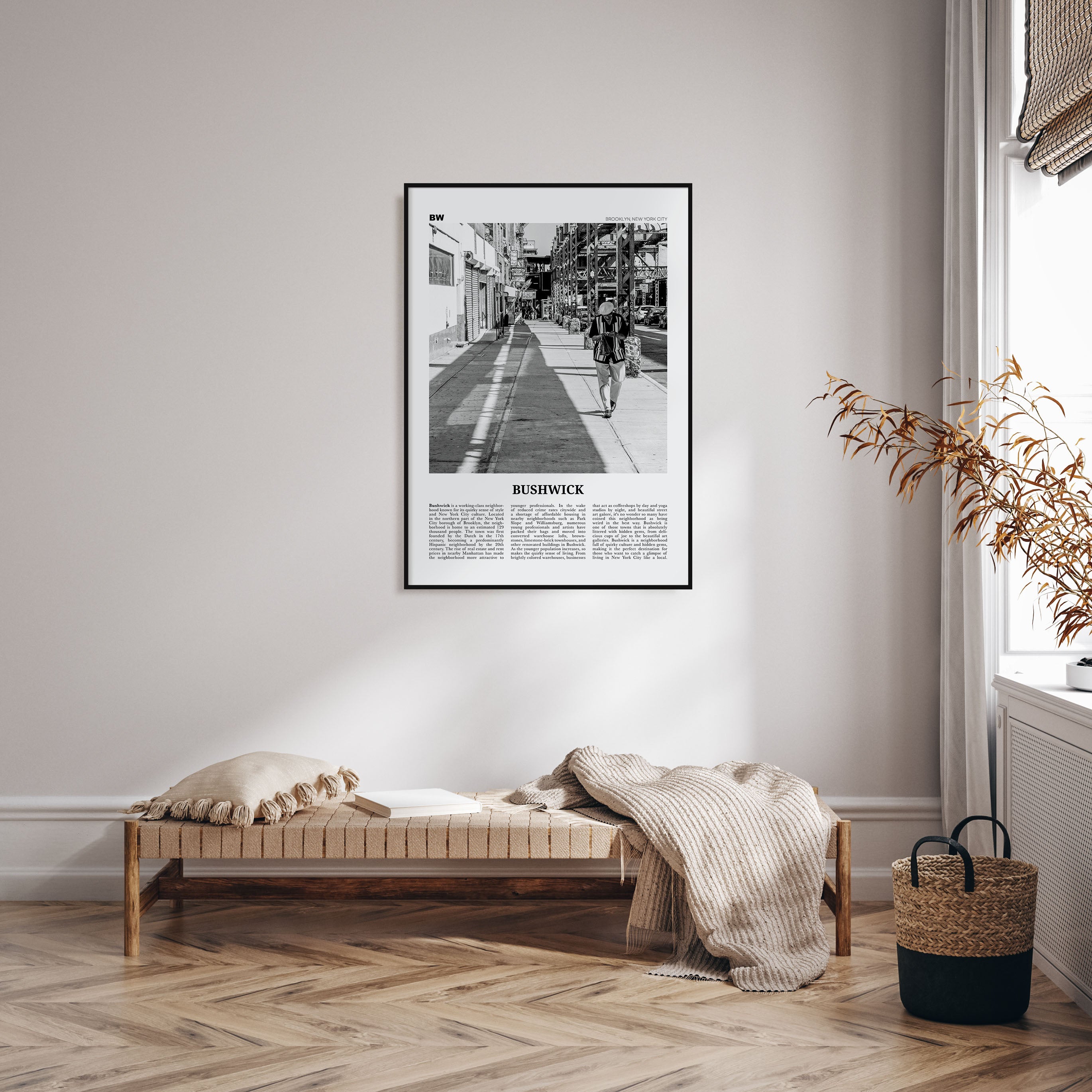 Bushwick Travel B&W Poster