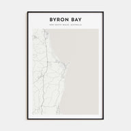Byron Bay Map Portrait Poster
