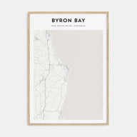 Byron Bay Map Portrait Poster