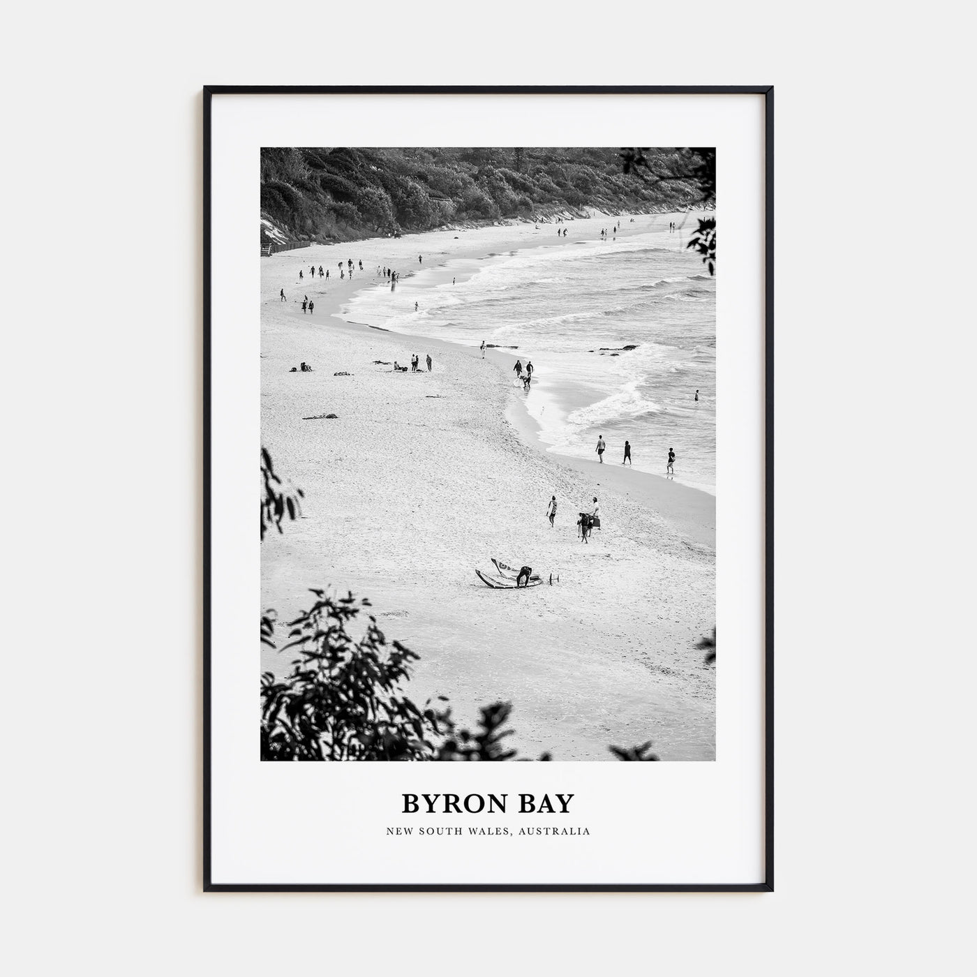 Byron Bay Portrait B&W No 1 Poster