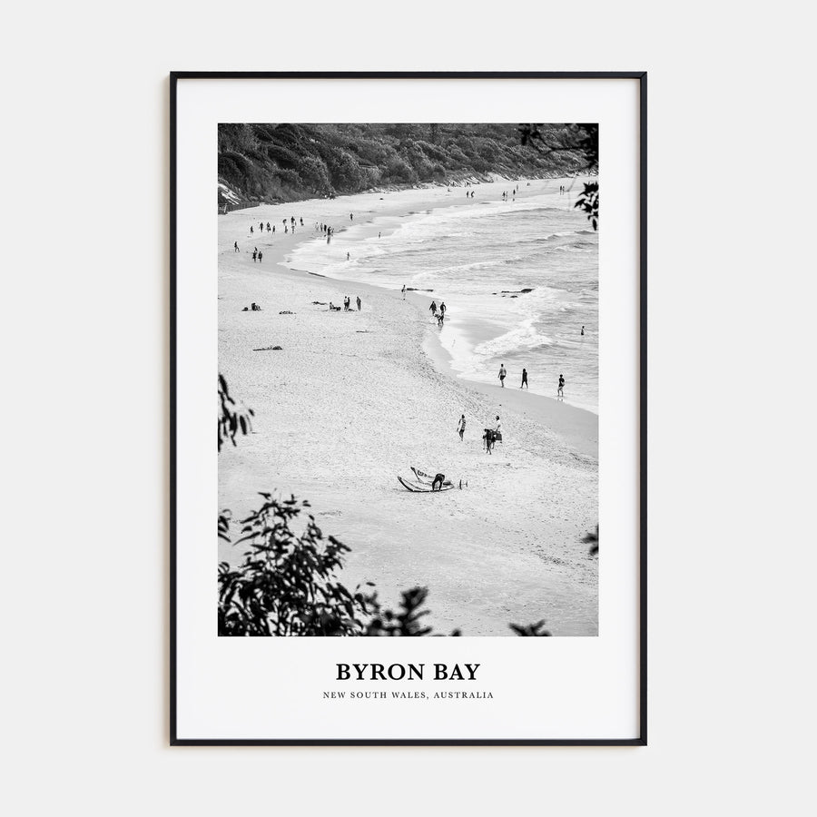 Byron Bay Portrait B&W No 1 Poster