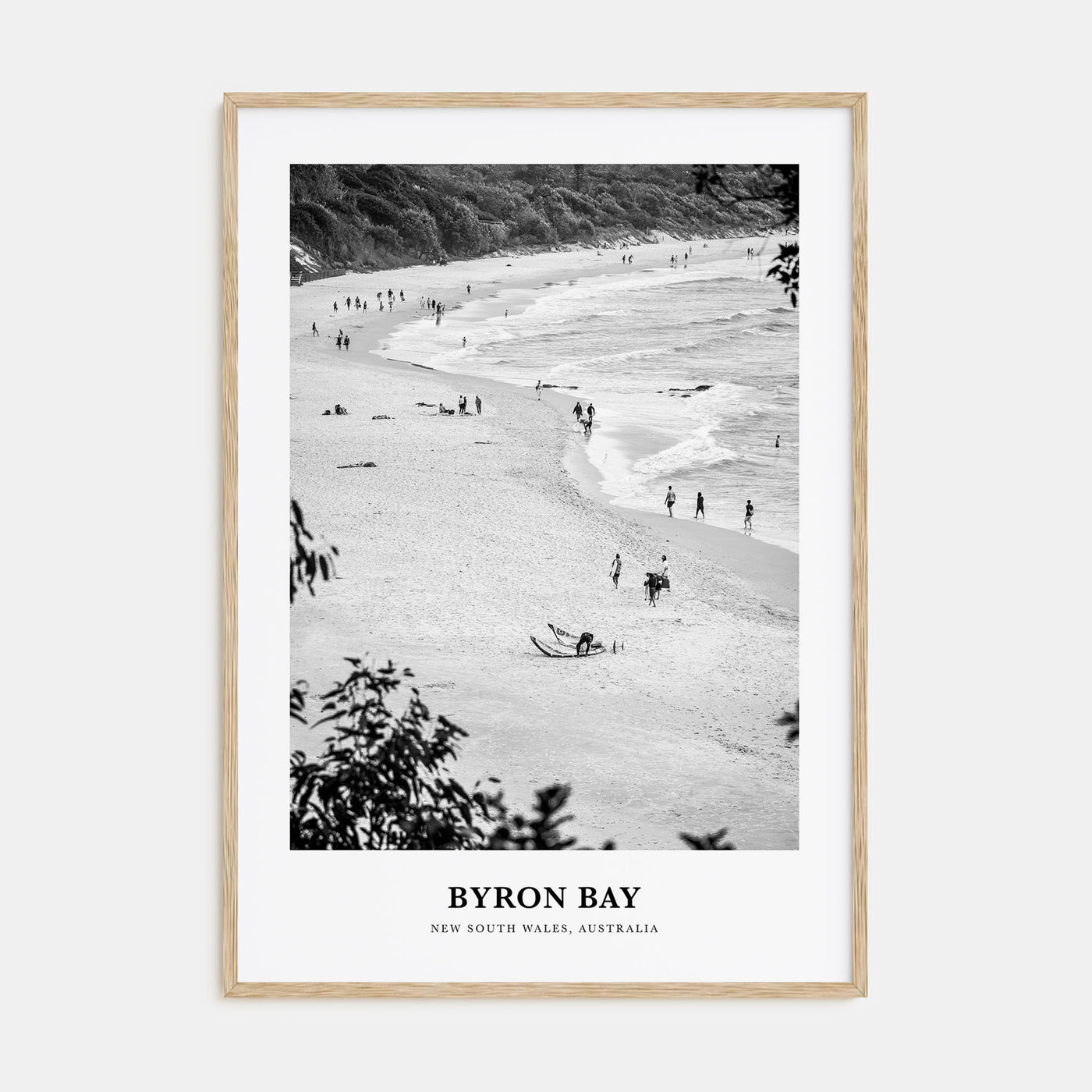 Byron Bay Portrait B&W No 1 Poster