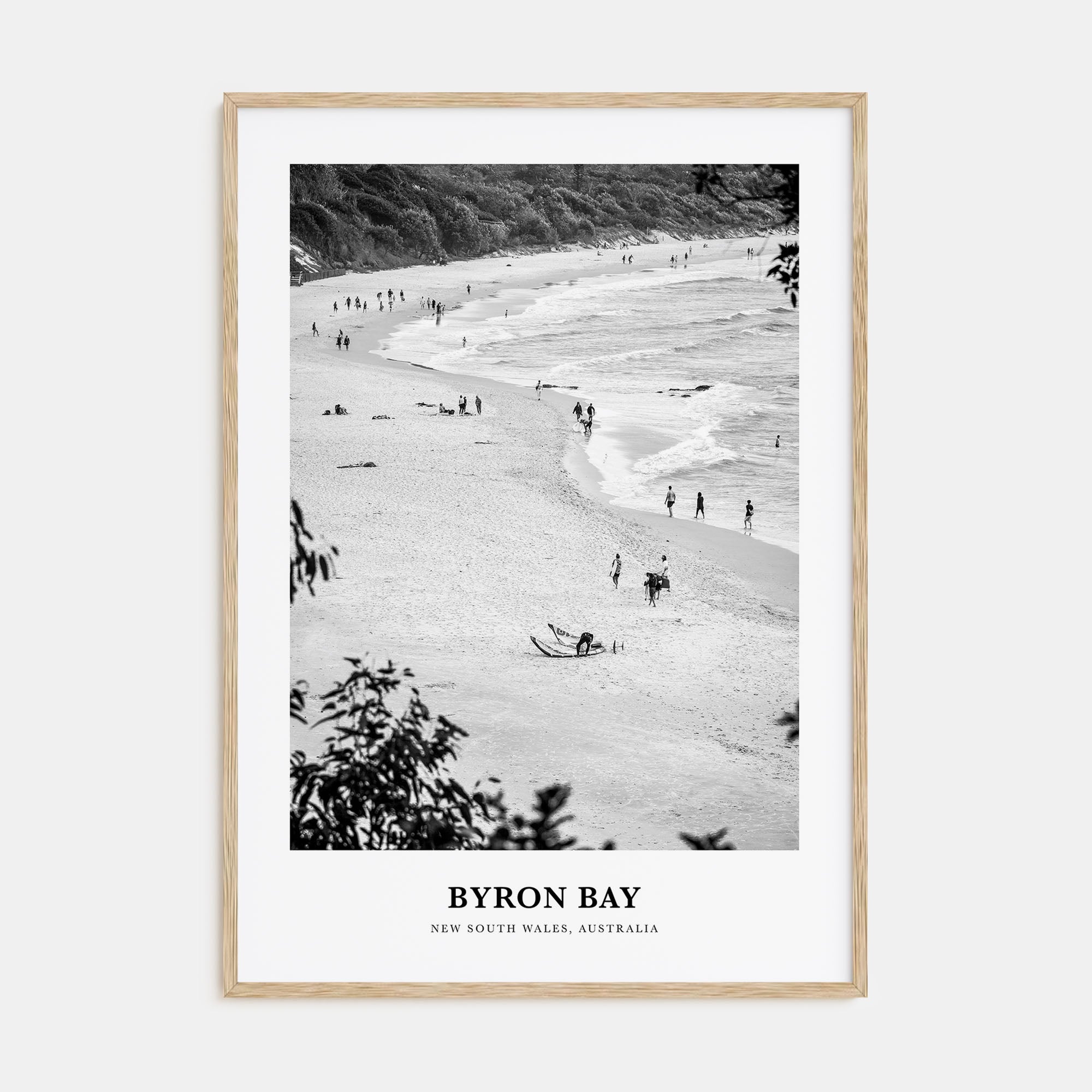 Byron Bay Portrait B&W No 1 Poster