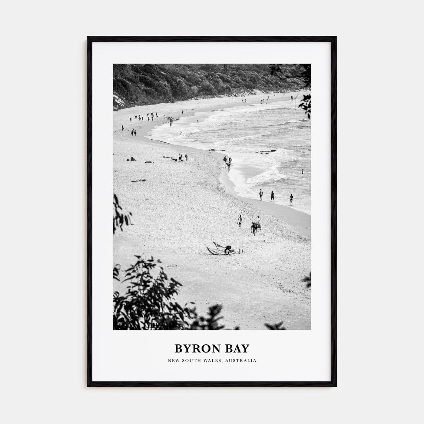 Byron Bay Portrait B&W No 1 Poster