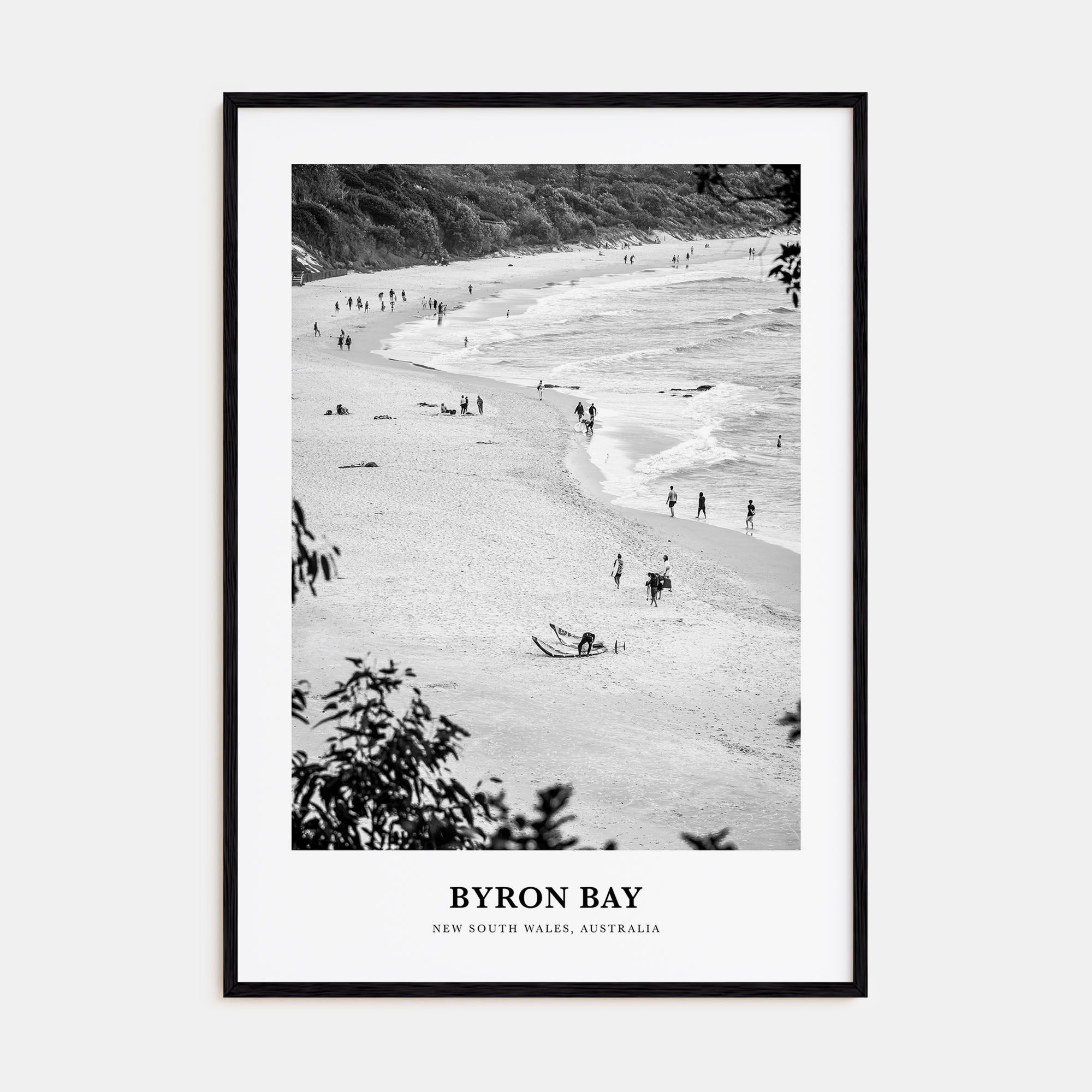 Byron Bay Portrait B&W No 1 Poster