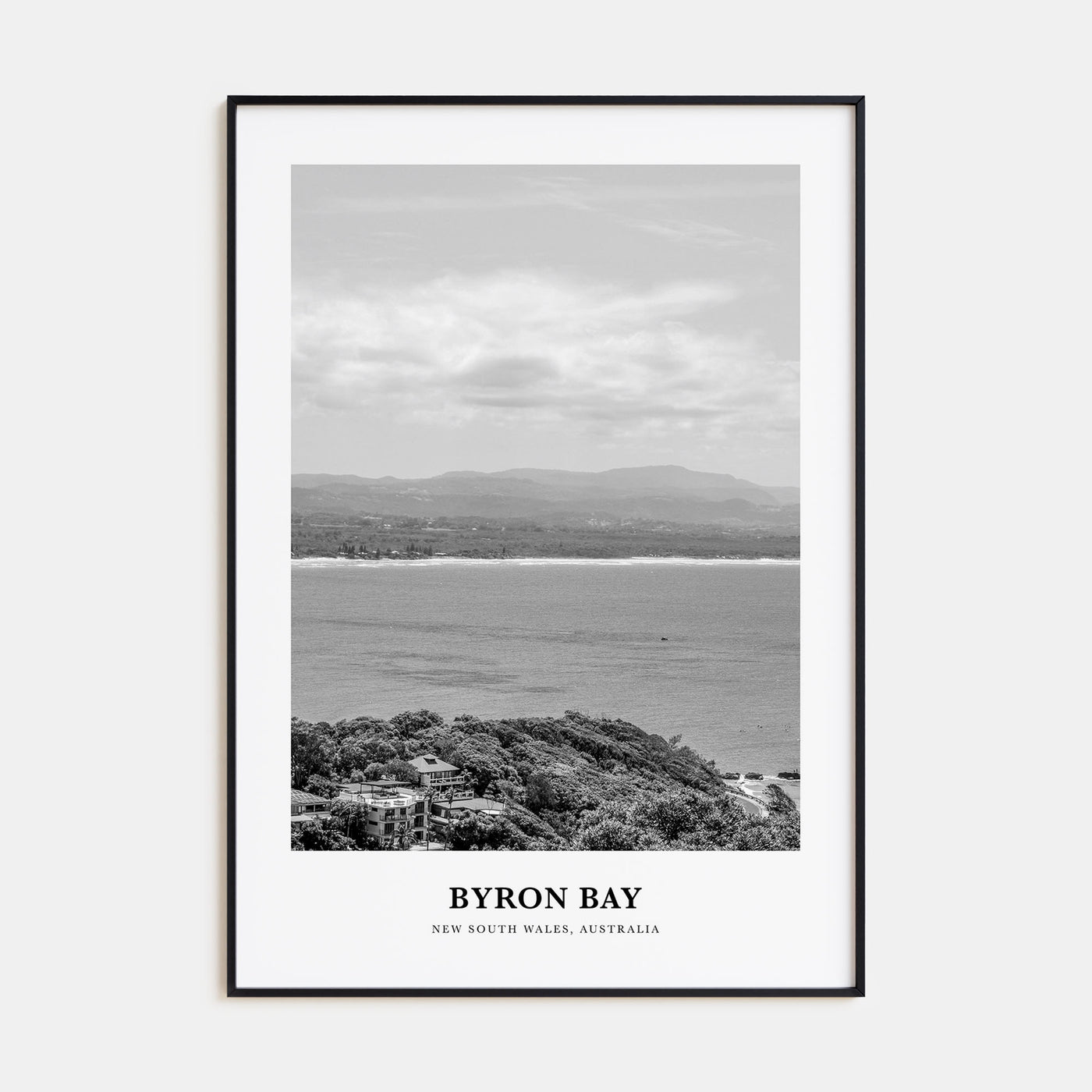 Byron Bay Portrait B&W No 2 Poster