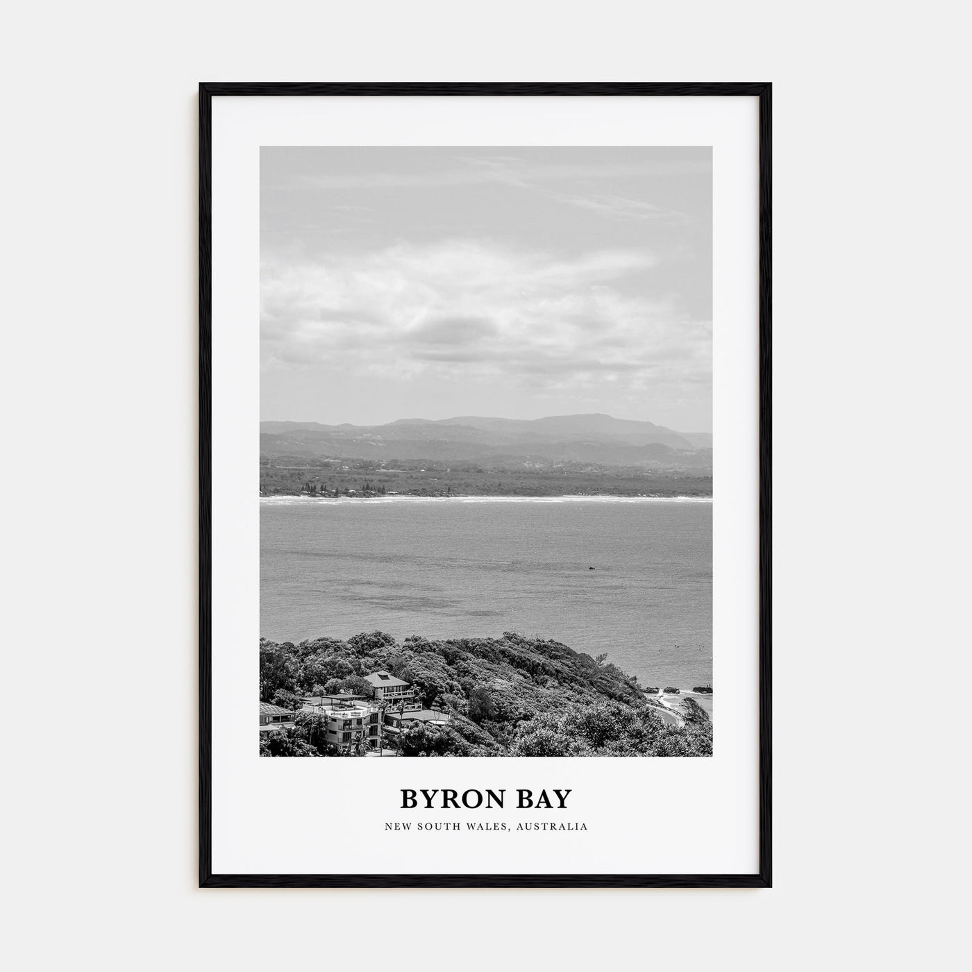 Byron Bay Portrait B&W No 2 Poster