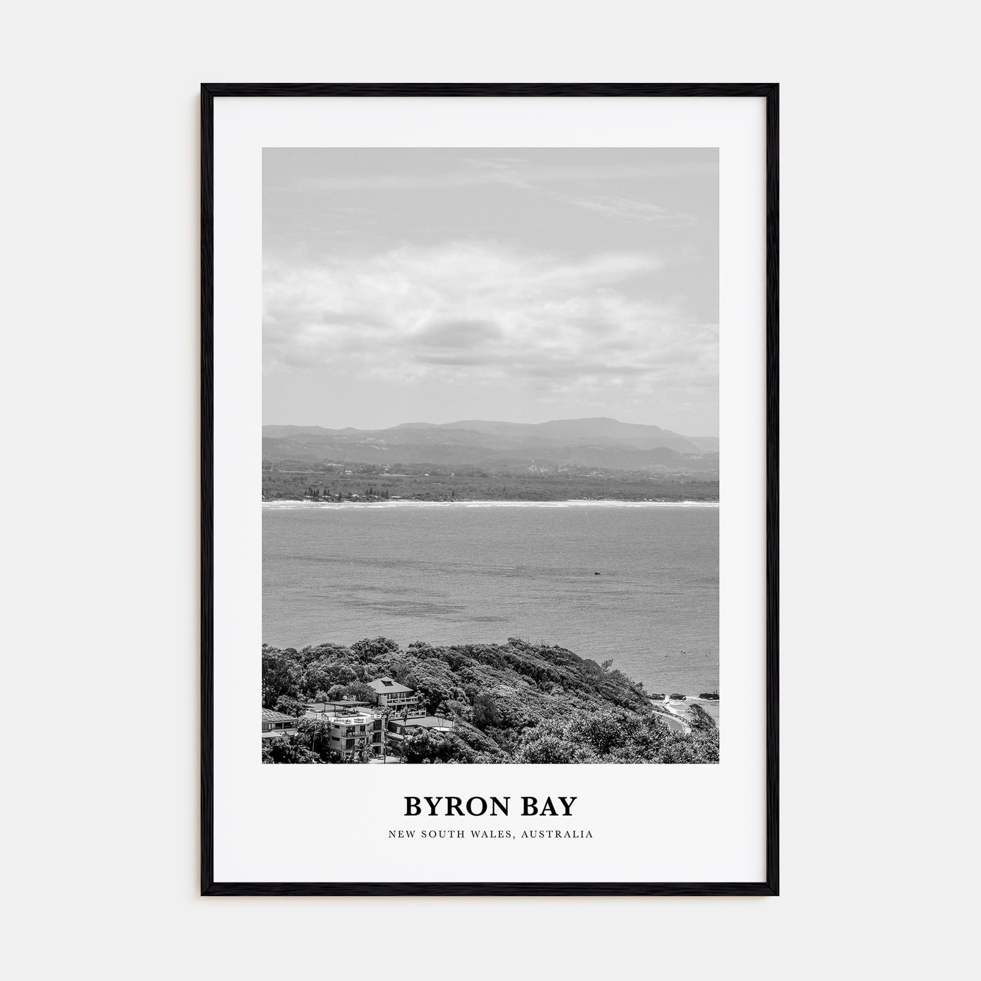 Byron Bay Portrait B&W No 2 Poster