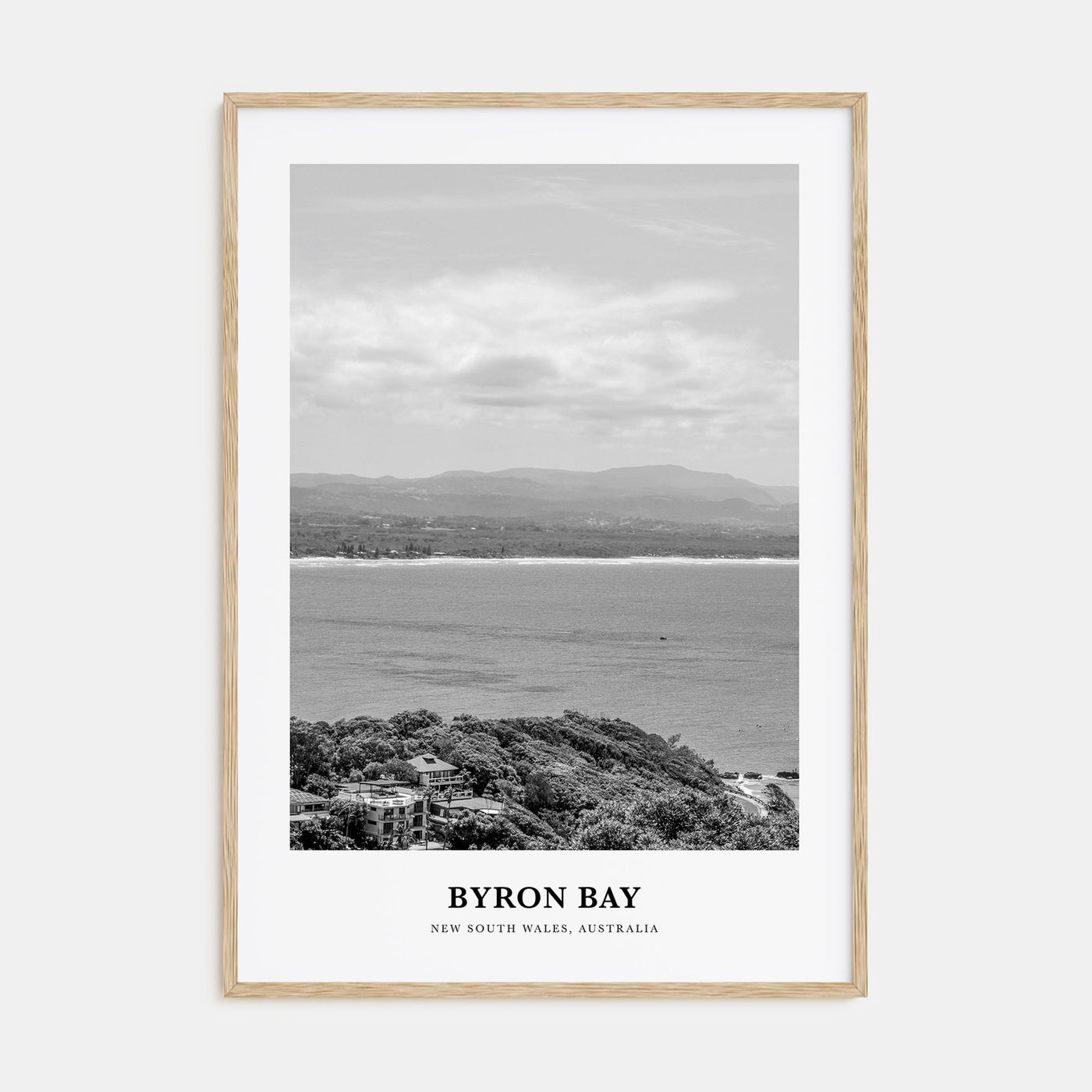 Byron Bay Portrait B&W No 2 Poster