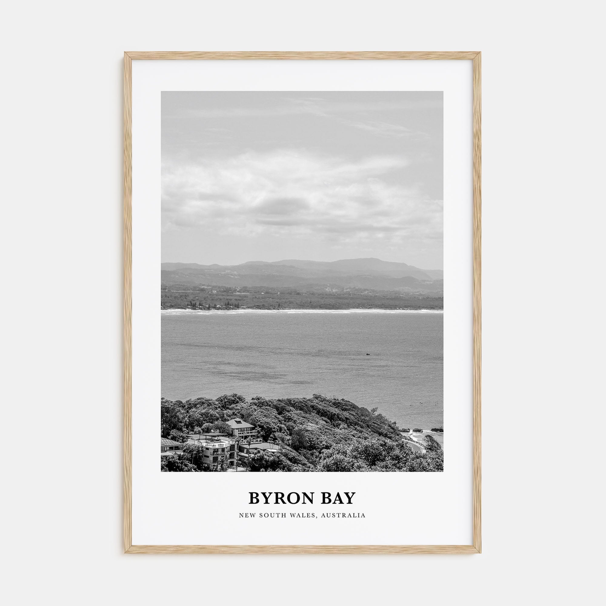 Byron Bay Portrait B&W No 2 Poster