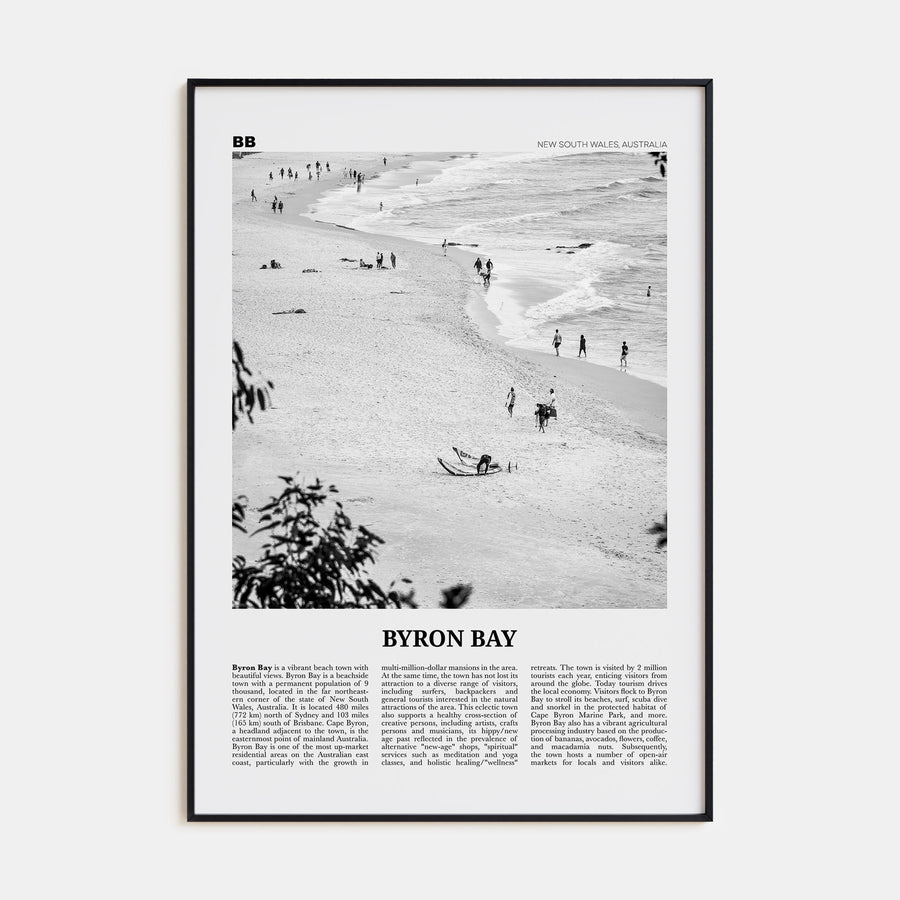 Byron Bay Travel B&W No 1 Poster