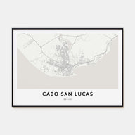 Cabo San Lucas Map Landscape Poster