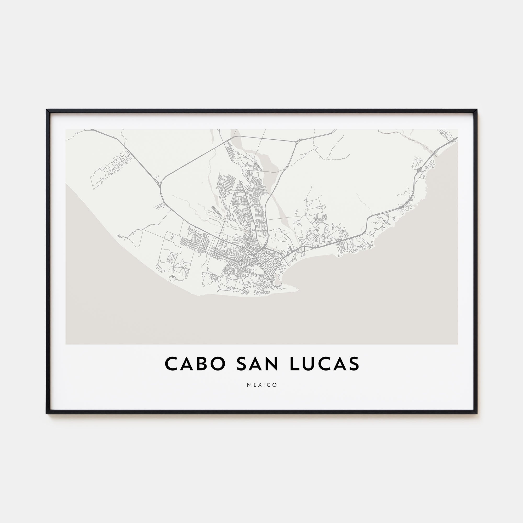 Cabo San Lucas Map Landscape Poster