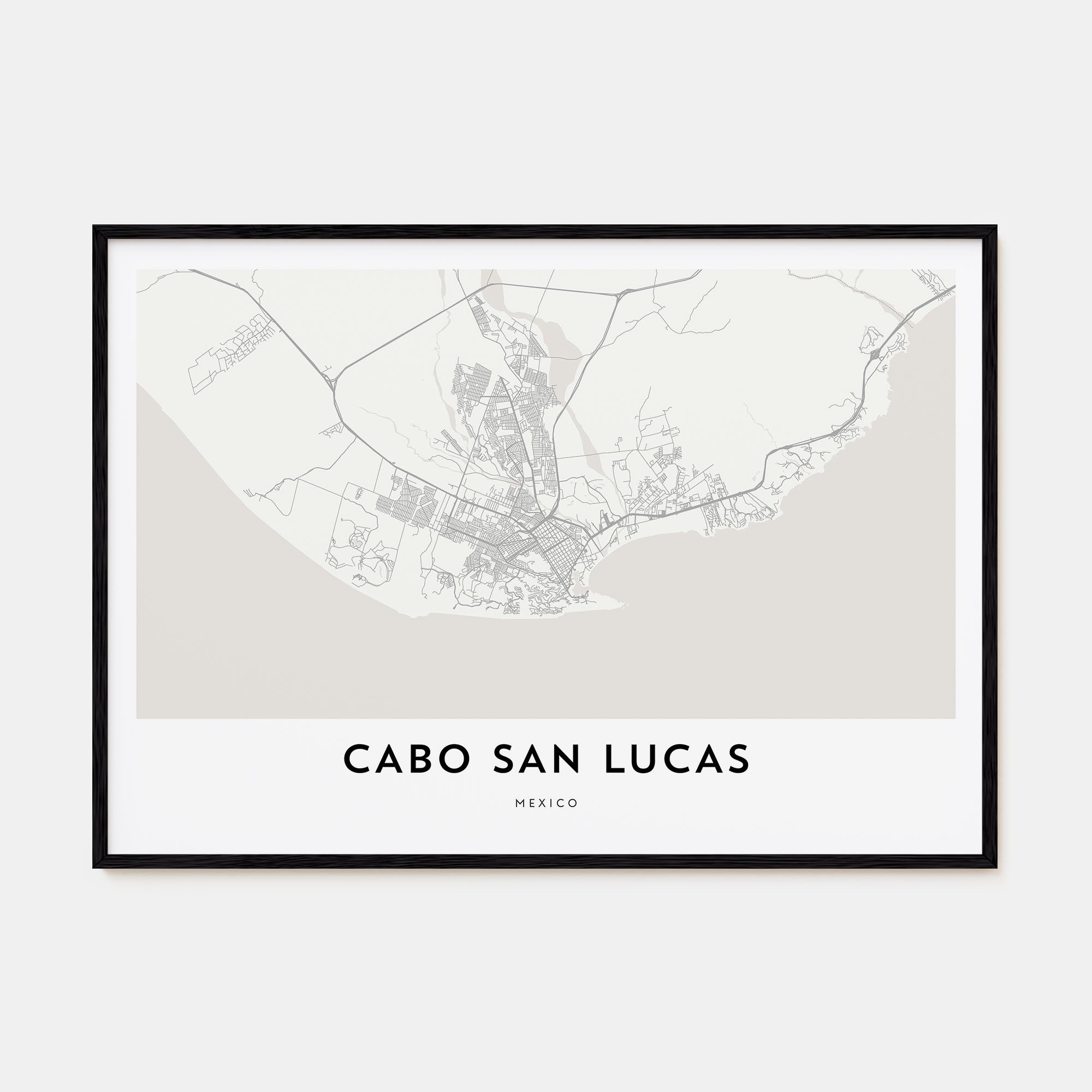 Cabo San Lucas Map Landscape Poster