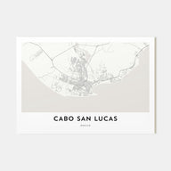 Cabo San Lucas Map Landscape Poster