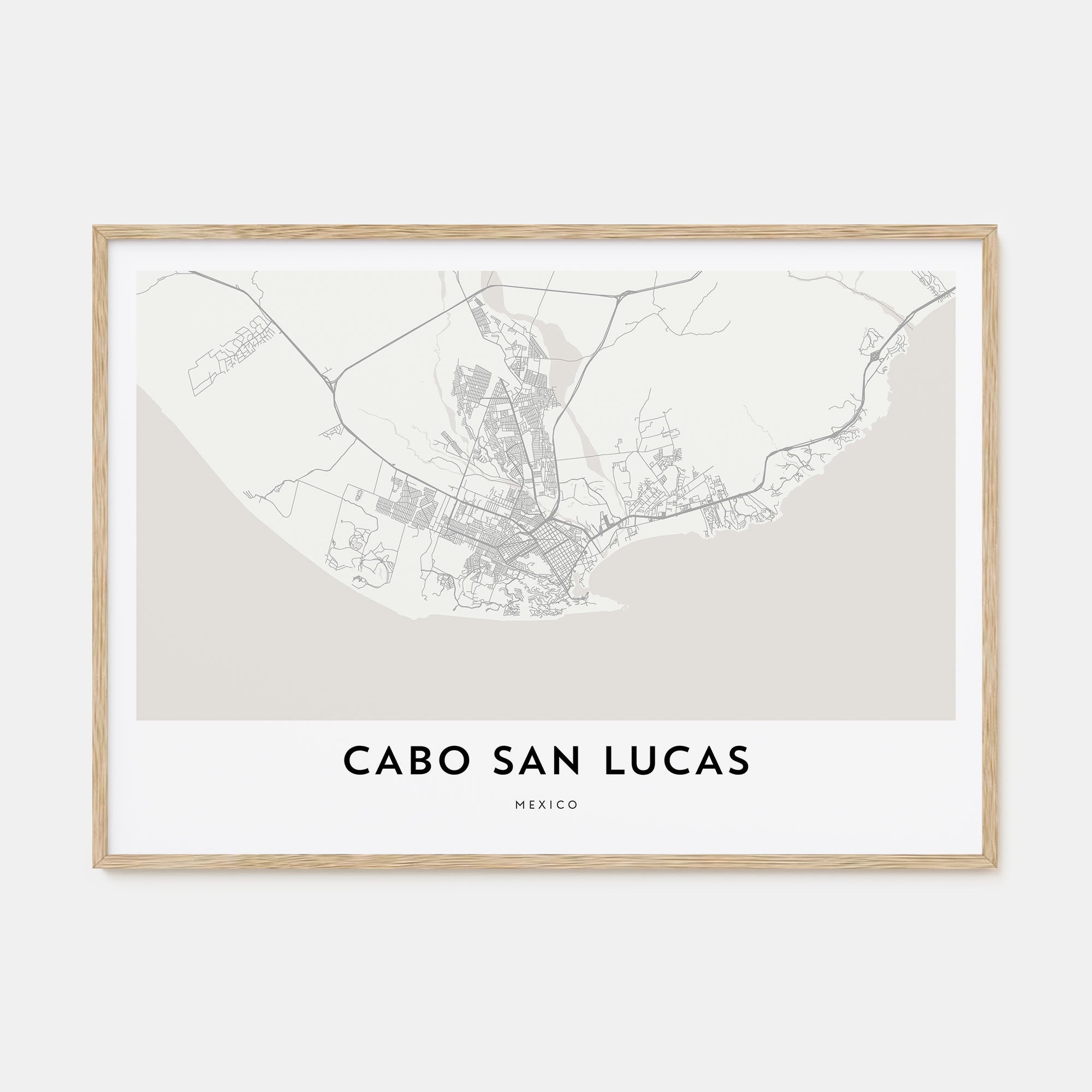 Cabo San Lucas Map Landscape Poster