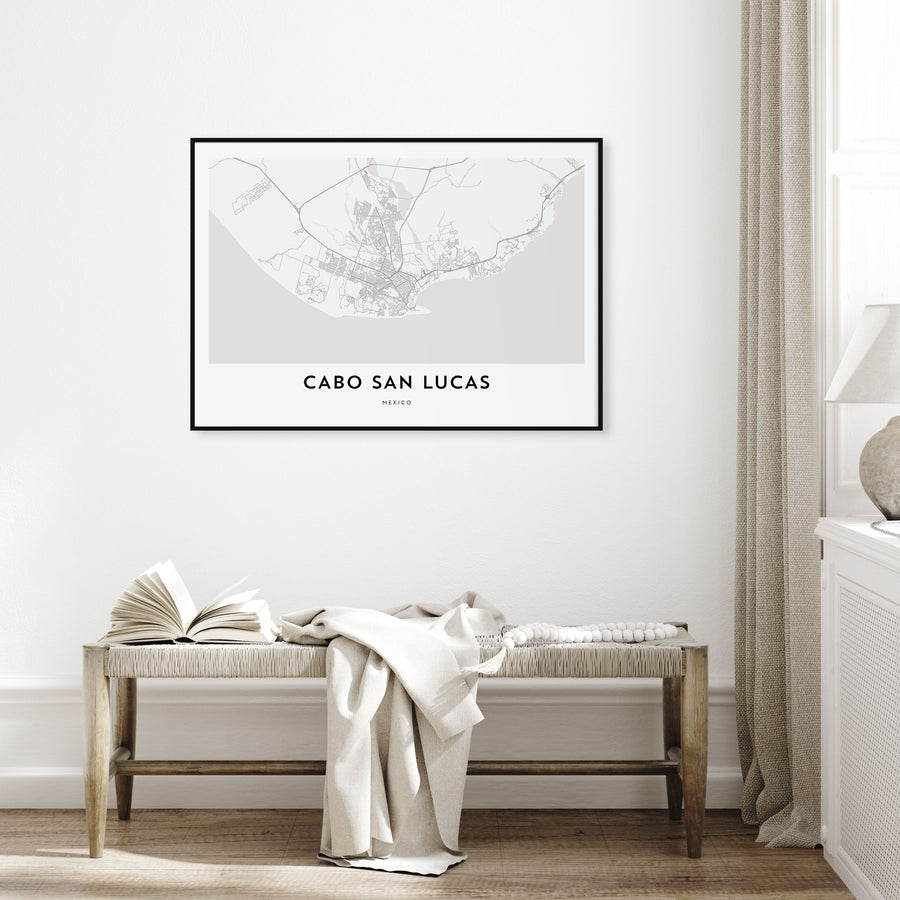Cabo San Lucas Map Landscape Poster