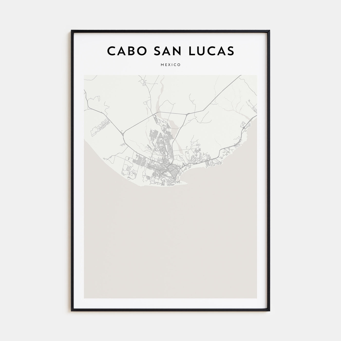 Cabo San Lucas Map Portrait Poster