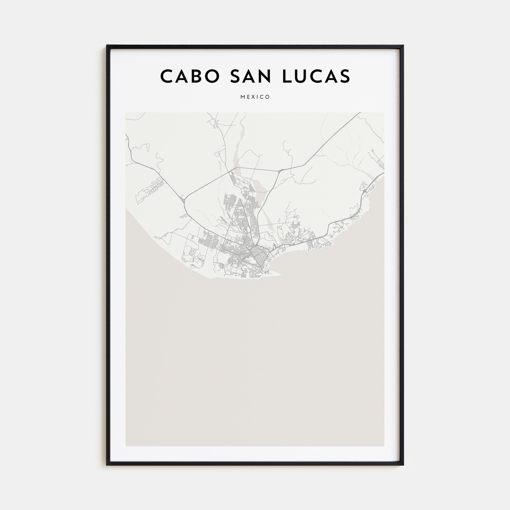 Cabo San Lucas Map Portrait Poster