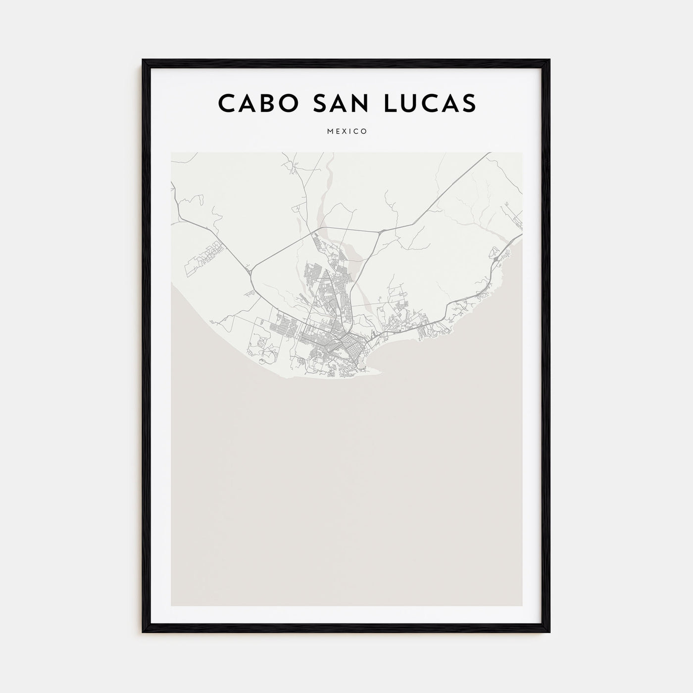 Cabo San Lucas Map Portrait Poster