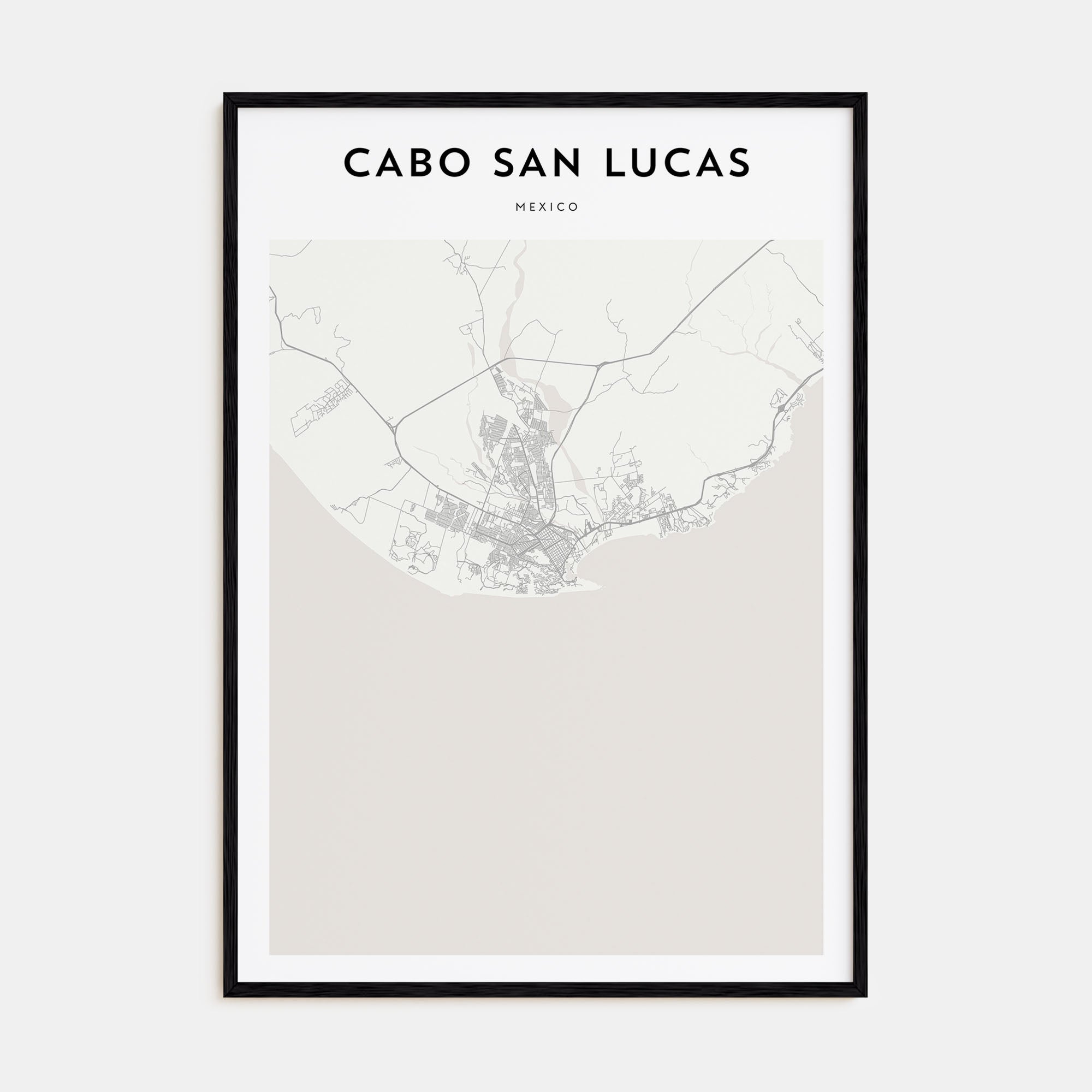 Cabo San Lucas Map Portrait Poster