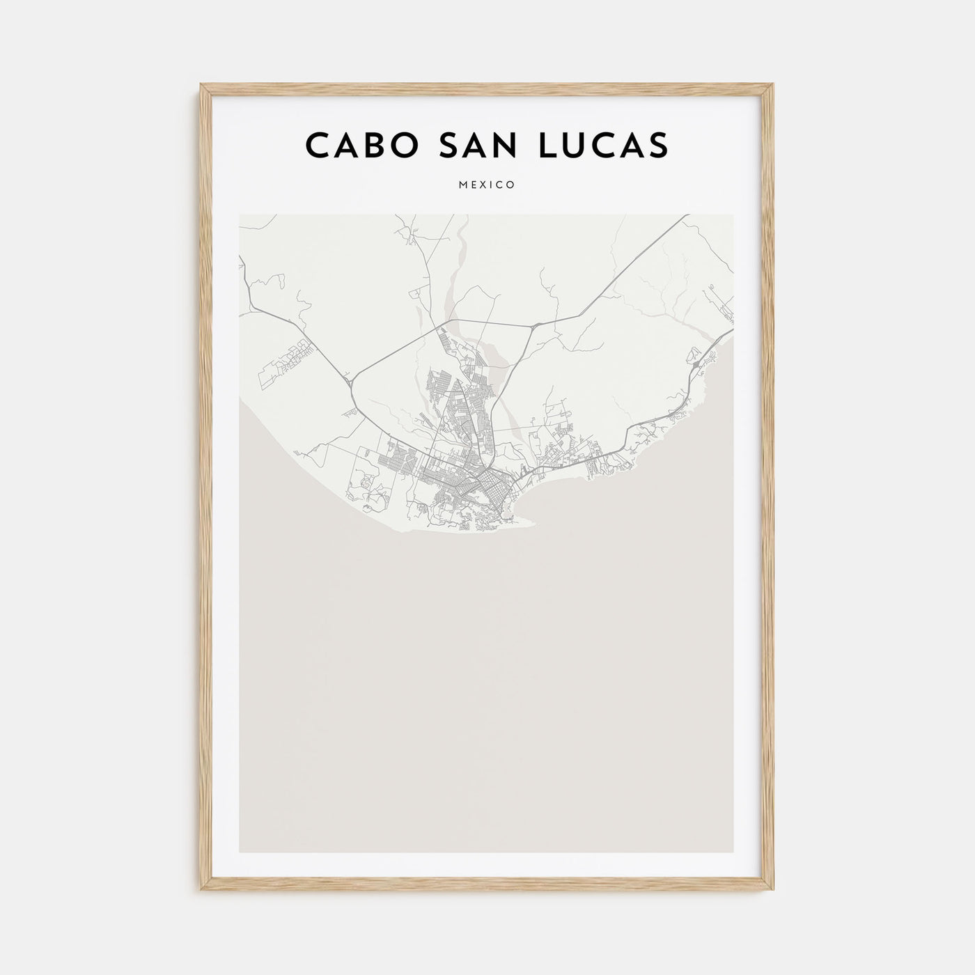 Cabo San Lucas Map Portrait Poster