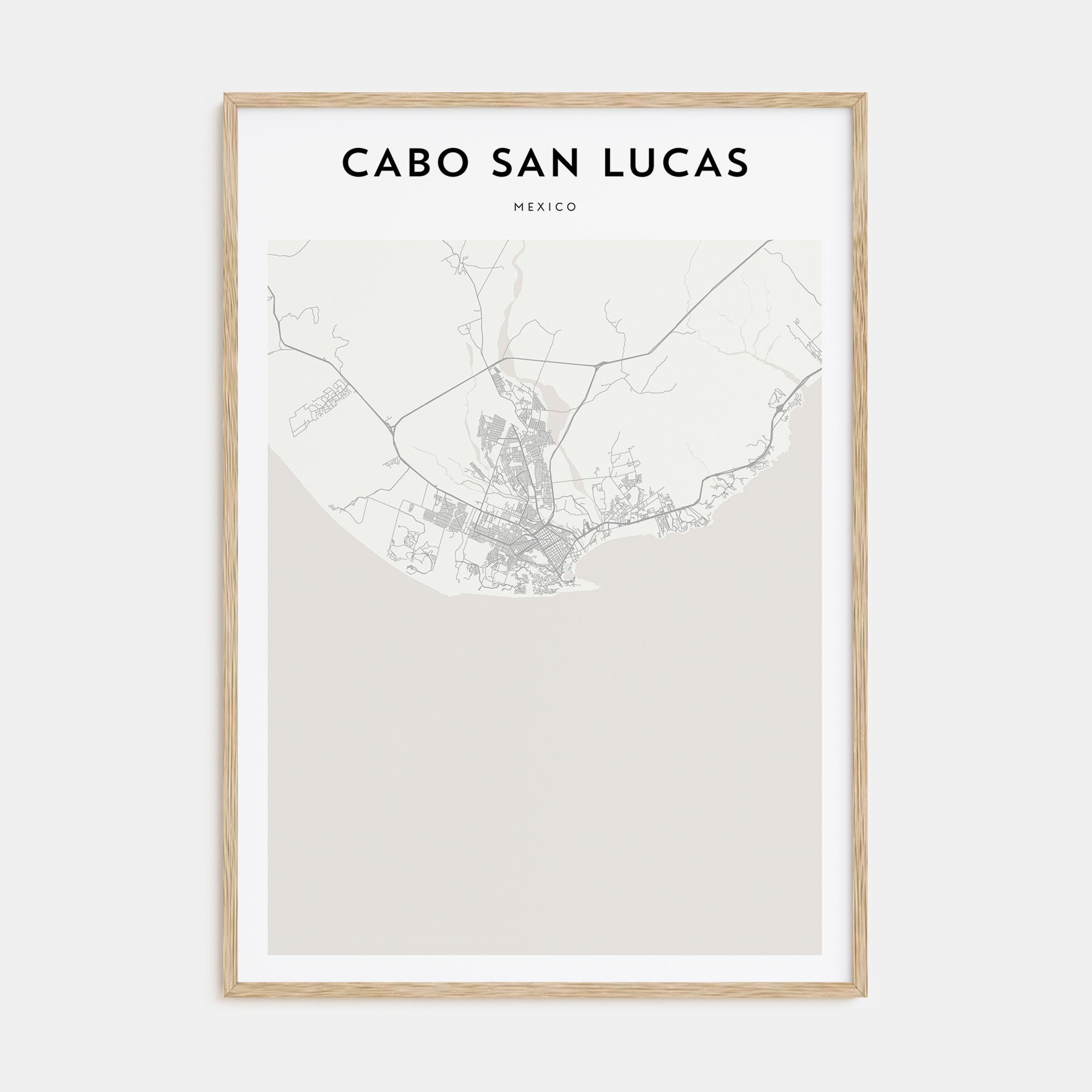 Cabo San Lucas Map Portrait Poster