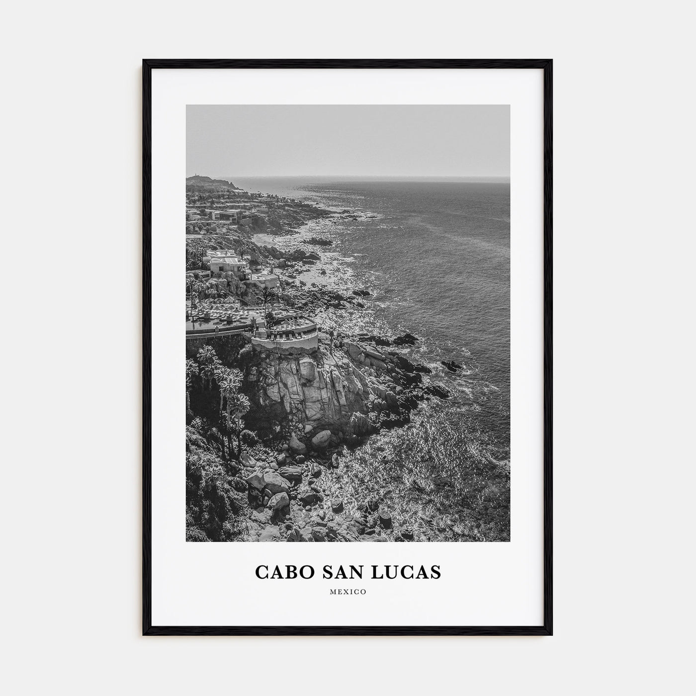 Cabo San Lucas Portrait B&W Poster