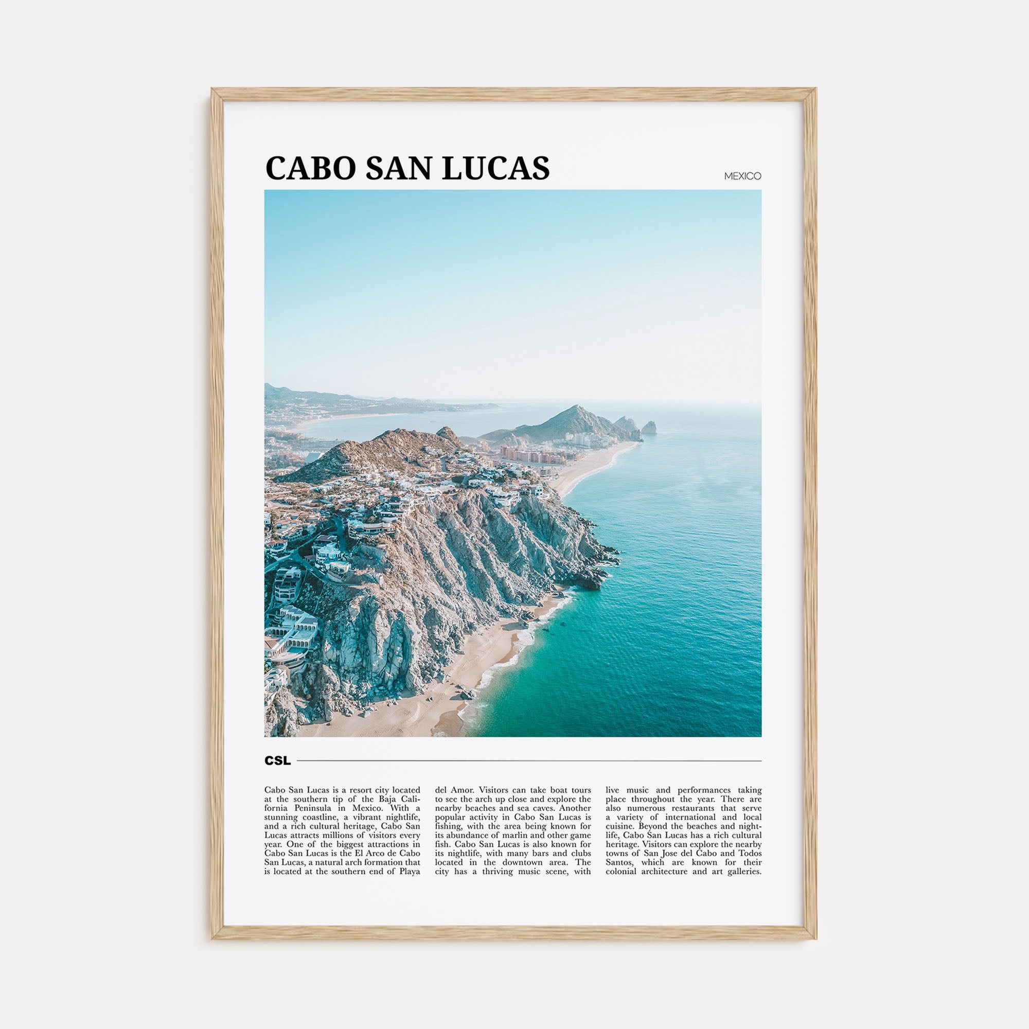 Cabo San Lucas Travel Color Poster
