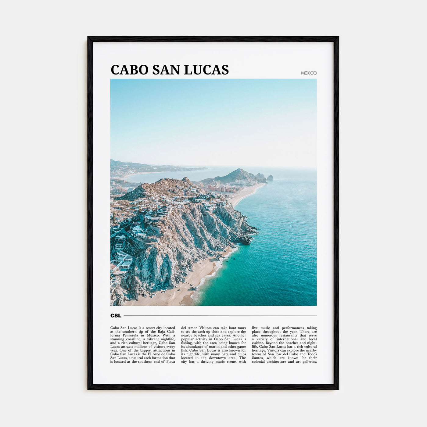 Cabo San Lucas Travel Color Poster