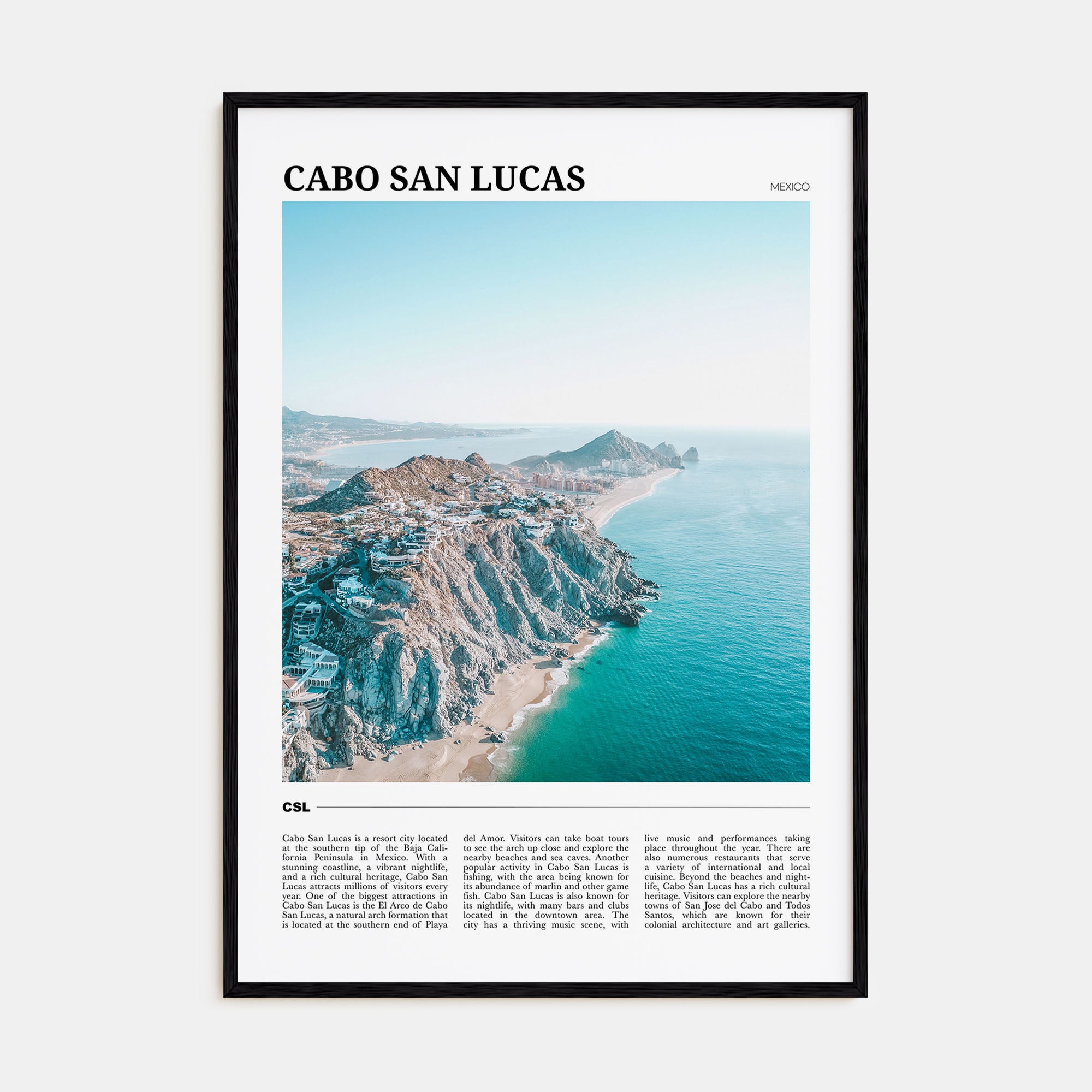 Cabo San Lucas Travel Color Poster