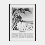 Cabo Verde Travel B&W Poster