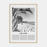 Cabo Verde Travel B&W Poster