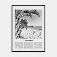 Cabo Verde Travel B&W Poster