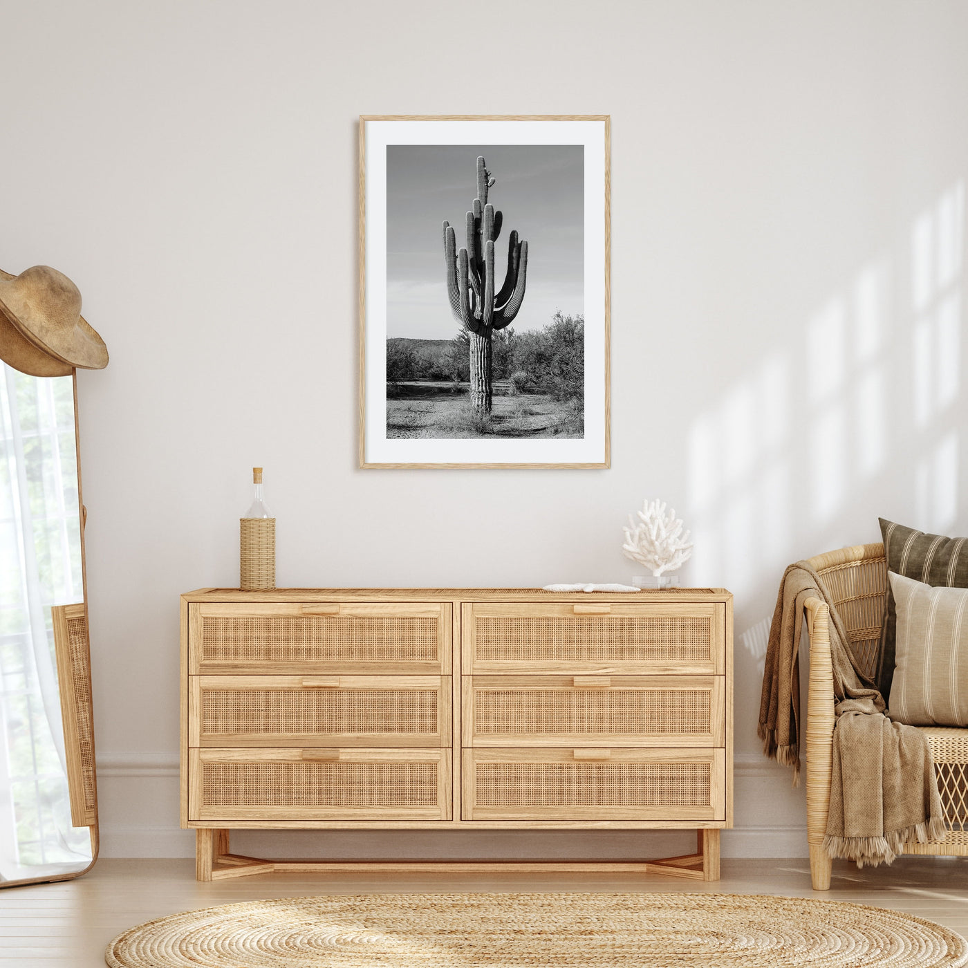 Cactus Photo B&W No 1 Poster