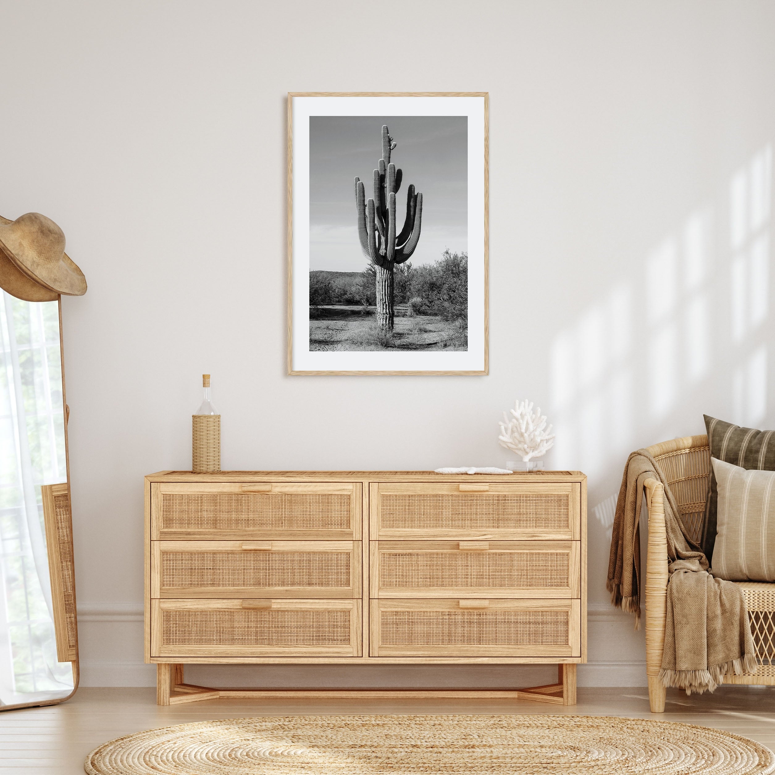 Cactus Photo B&W No 1 Poster