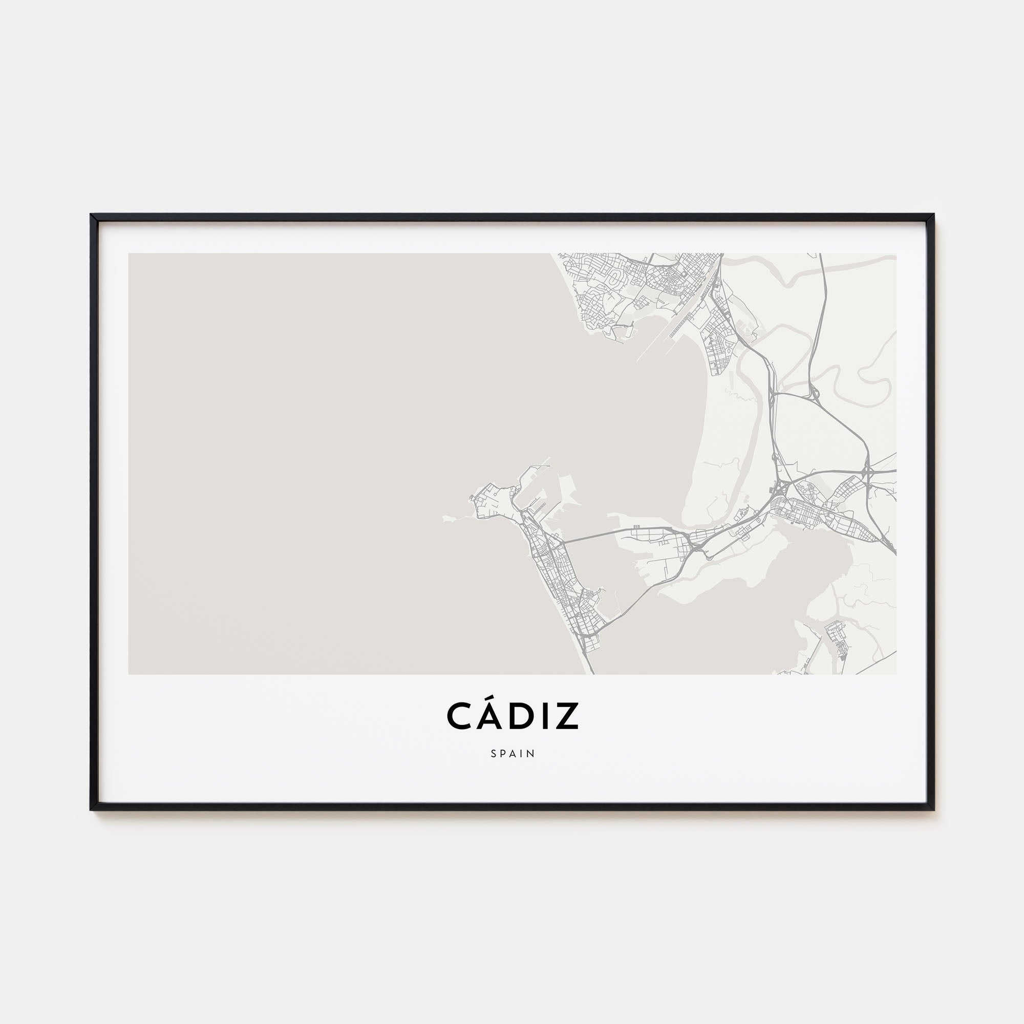Cádiz Map Landscape Poster