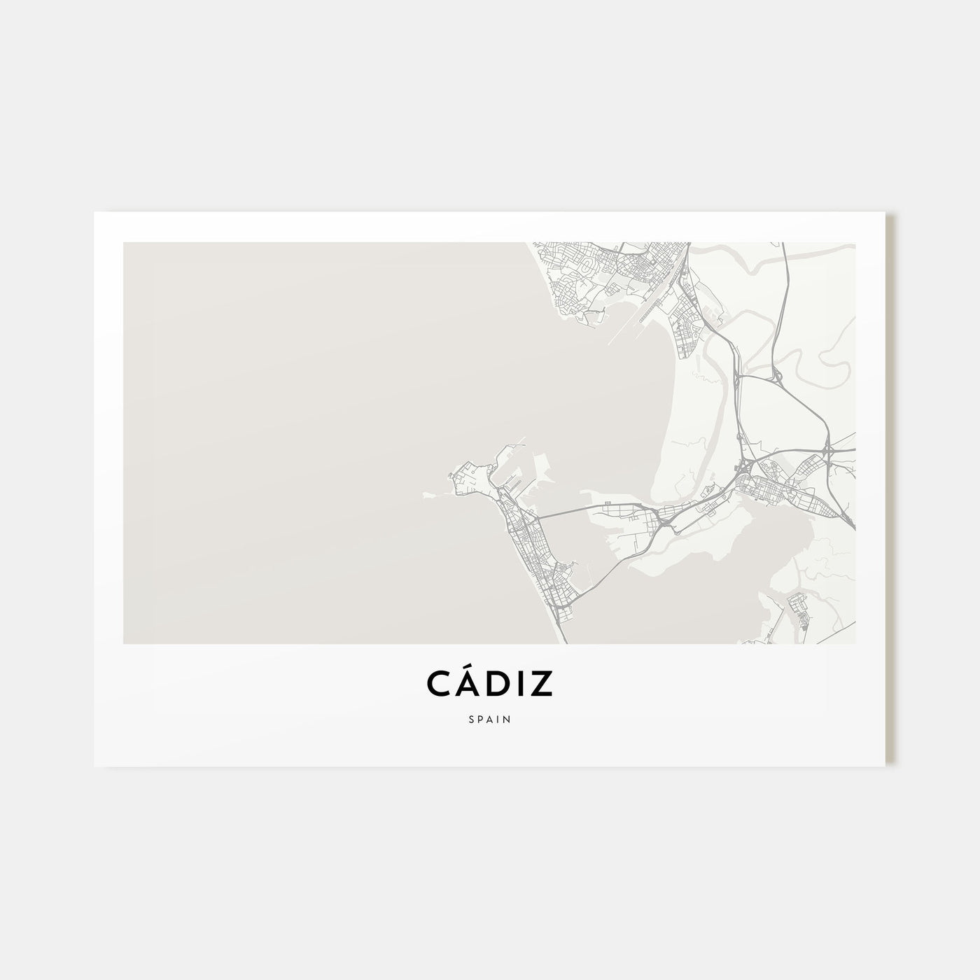 Cádiz Map Landscape Poster