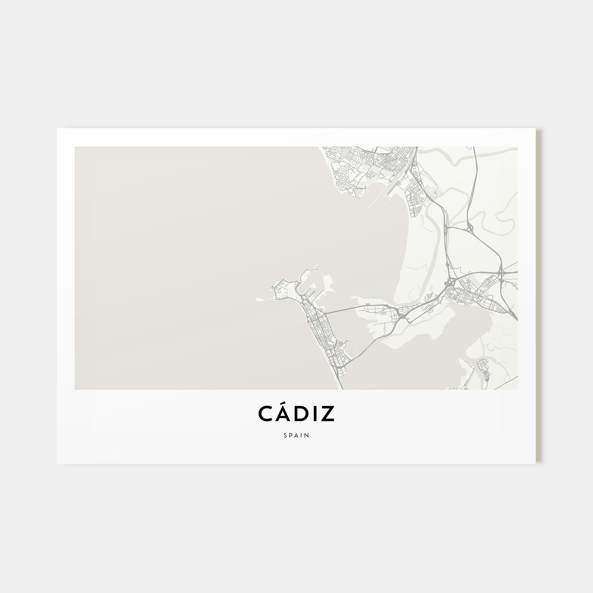 Cádiz Map Landscape Poster