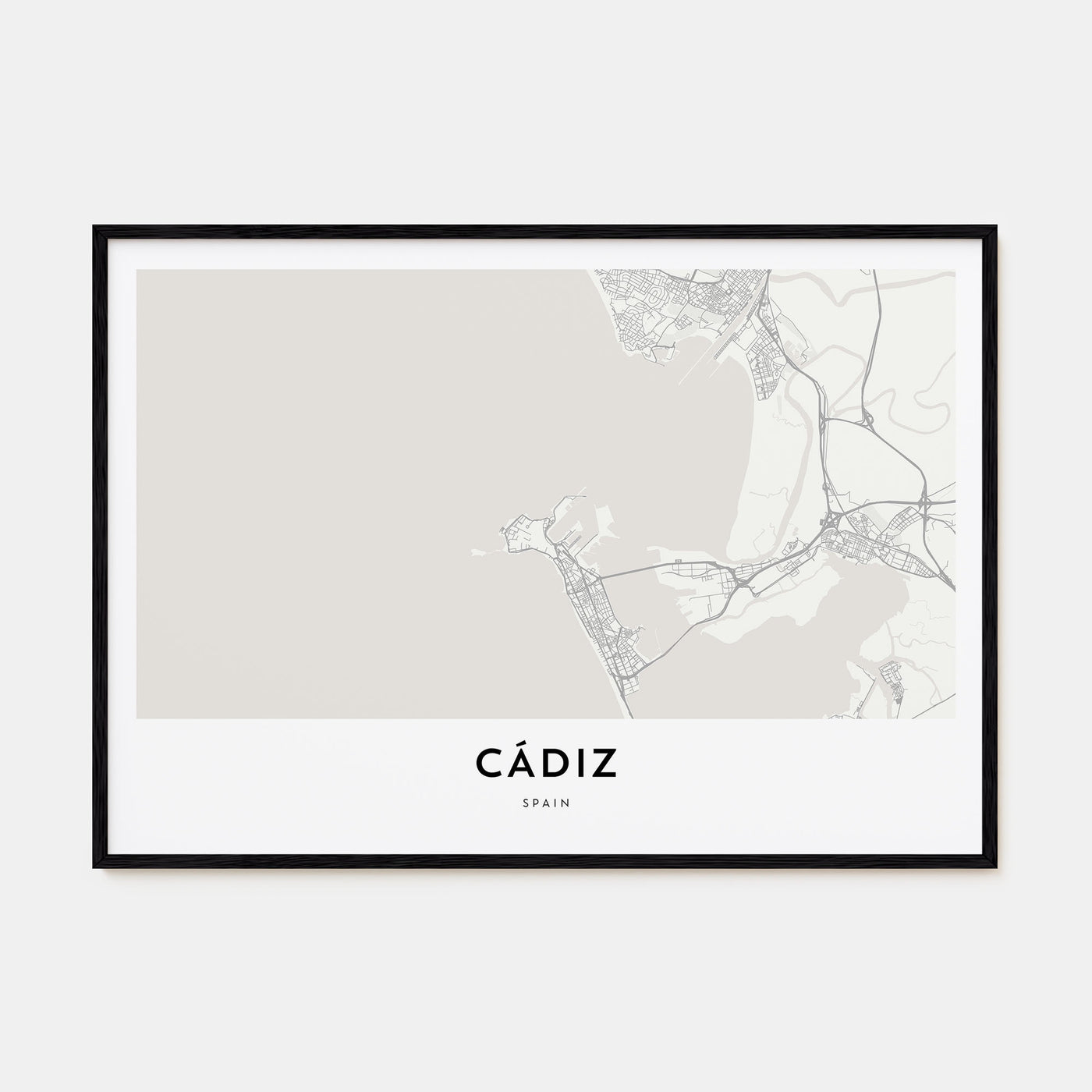 Cádiz Map Landscape Poster
