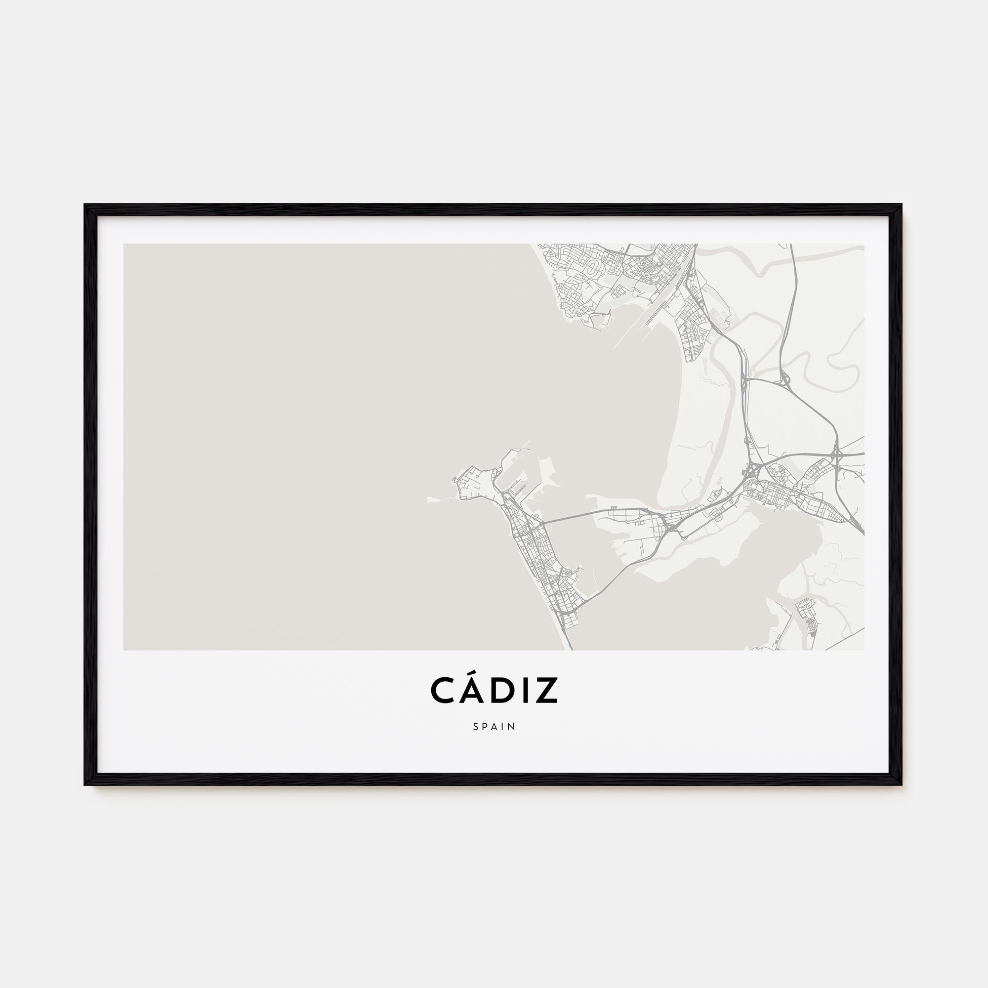 Cádiz Map Landscape Poster