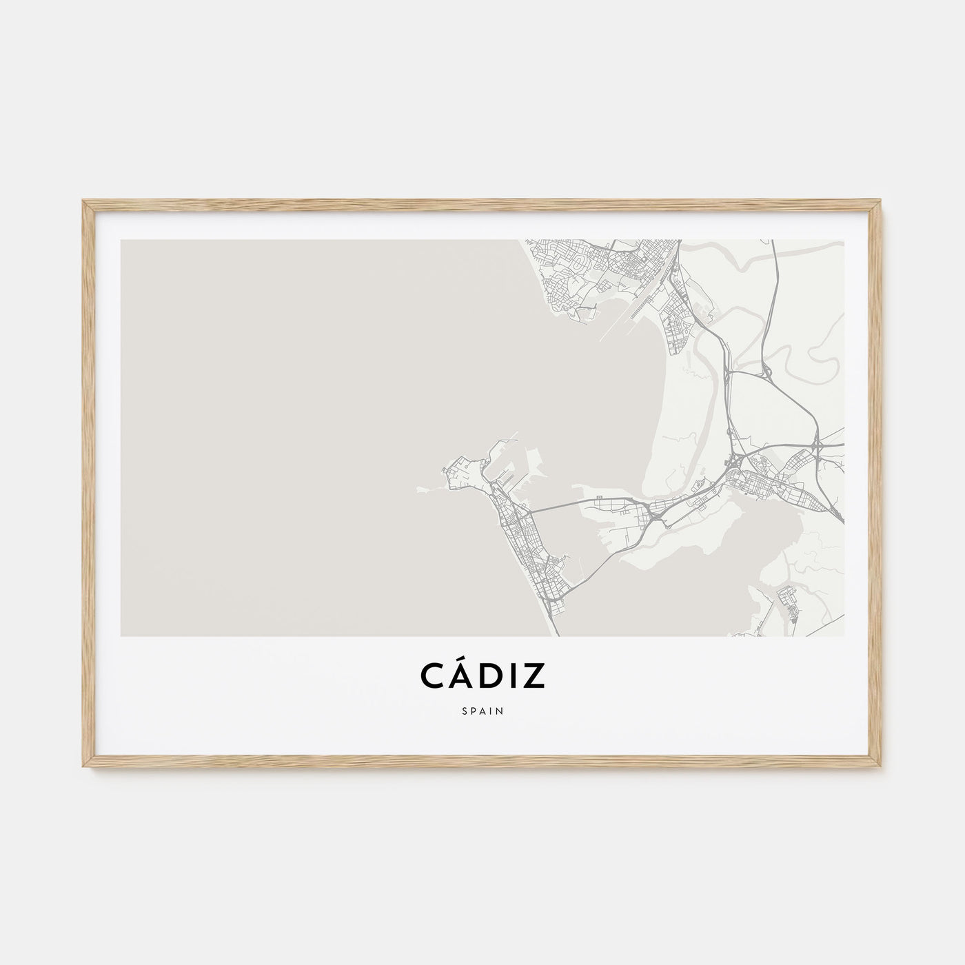 Cádiz Map Landscape Poster