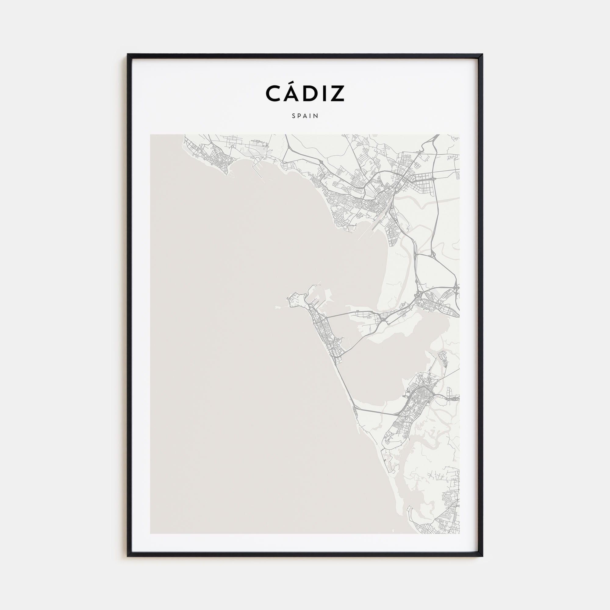 Cádiz Map Portrait Poster