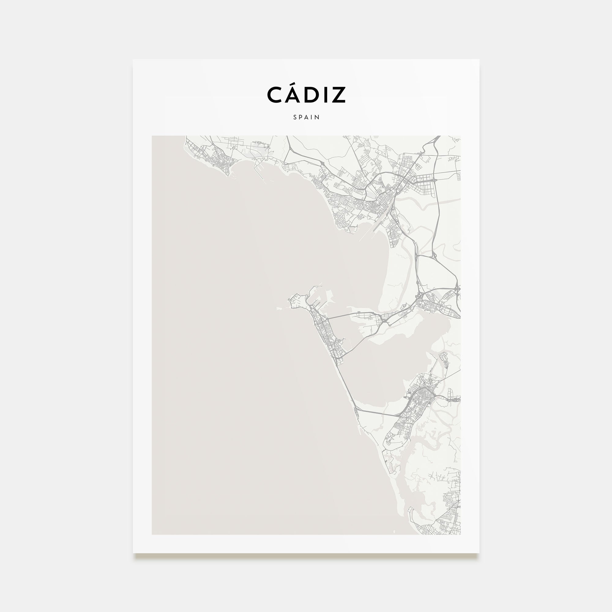 Cádiz Map Portrait Poster