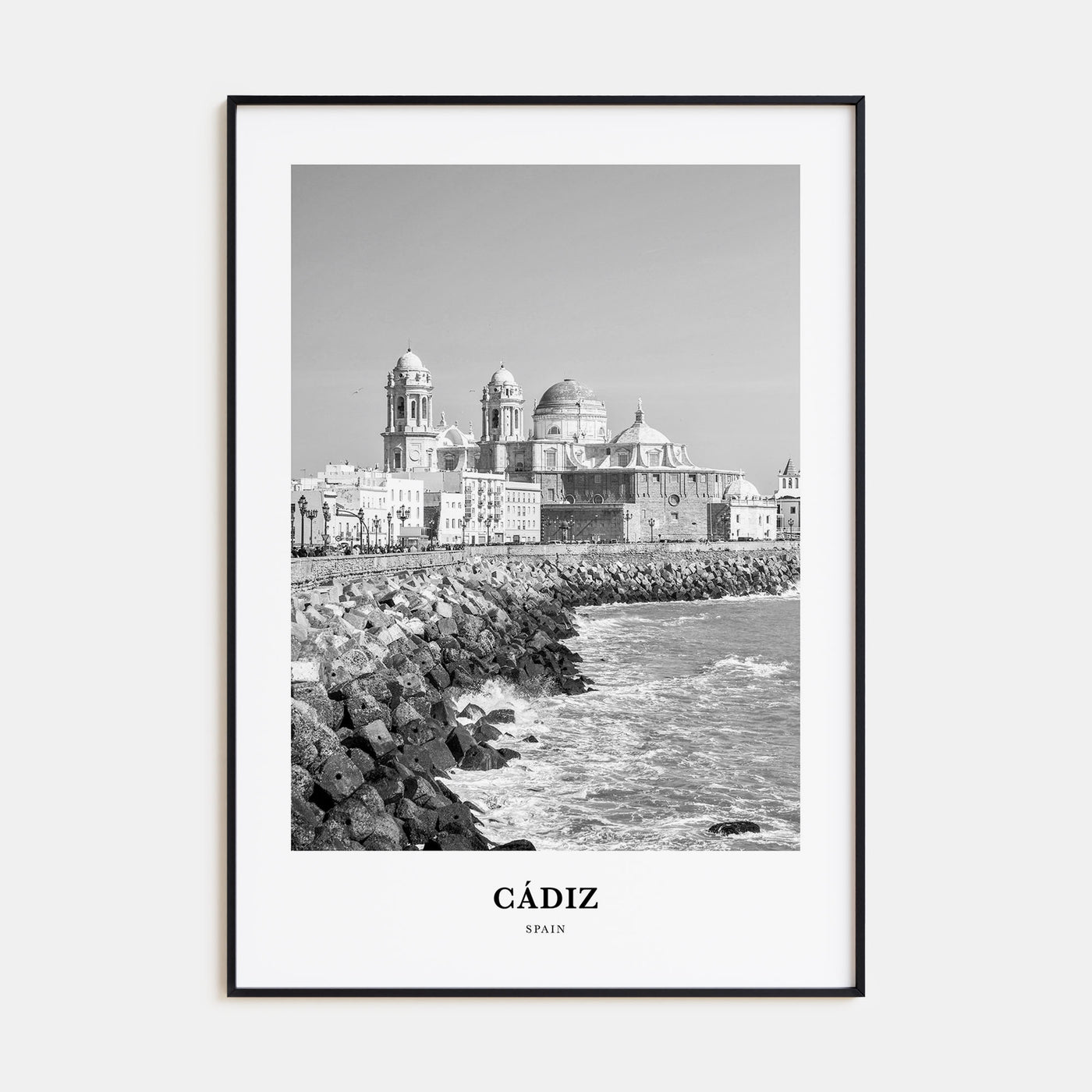 Cádiz Portrait B&W Poster