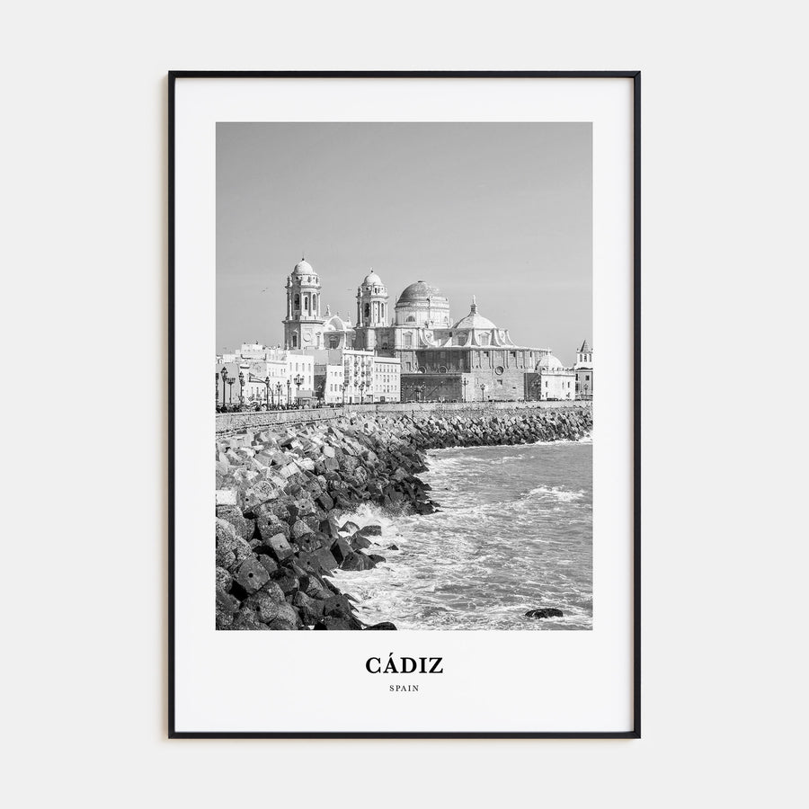 Cádiz Portrait B&W Poster