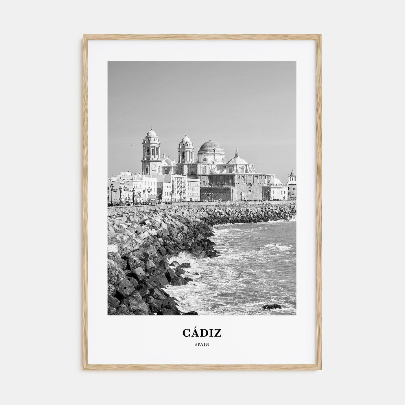 Cádiz Portrait B&W Poster