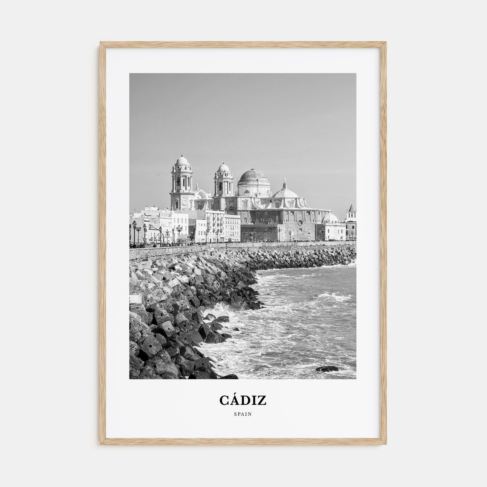 Cádiz Portrait B&W Poster