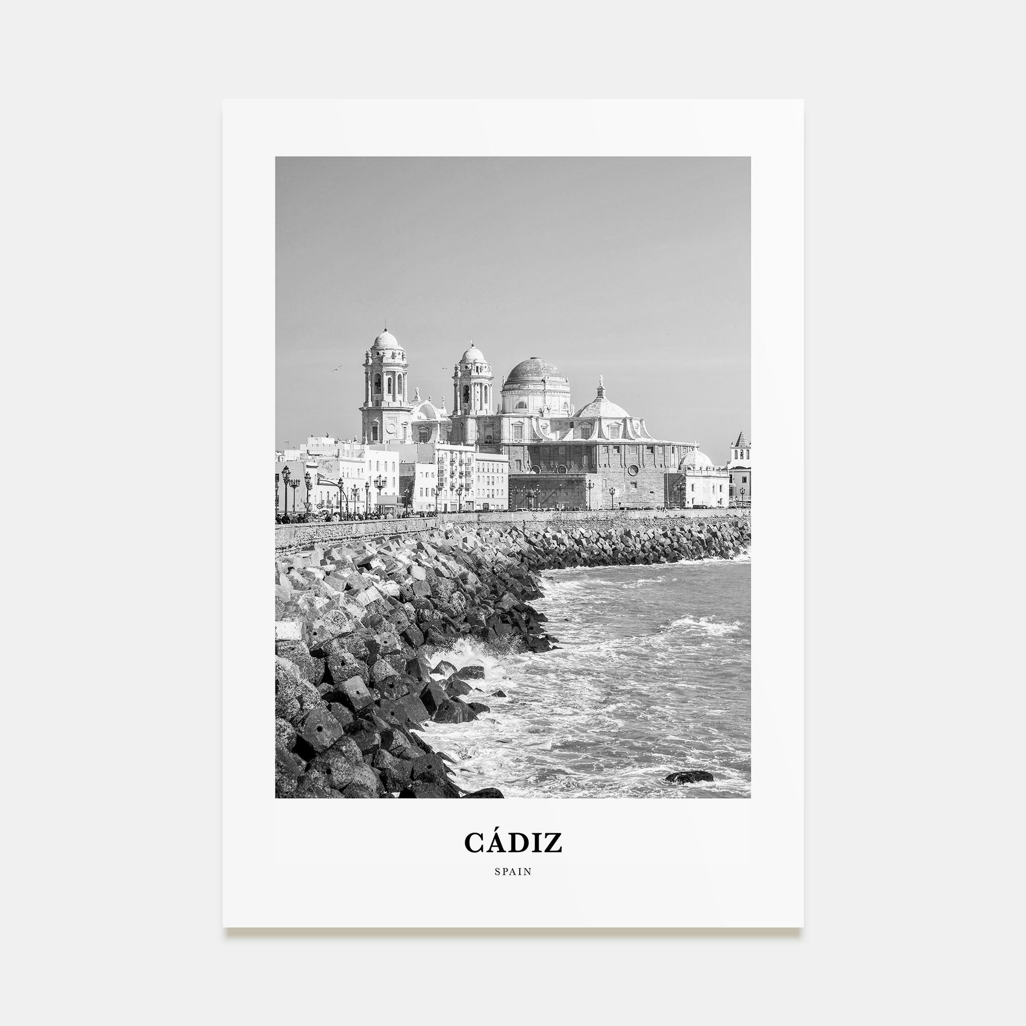 Cádiz Portrait B&W Poster